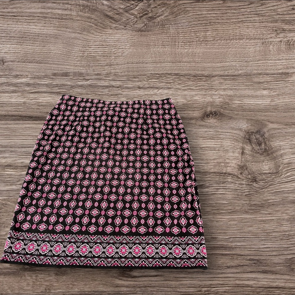 J. JILL Pencil Skirt Women's Small Casual Geometric Multicolor Pink (323)